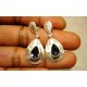 Boucles d'oreille argent et Iolite.