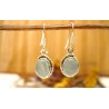 Boucles d'oreille argent et Aigue marine