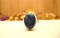 Bague en argent et Cyanite T54.5