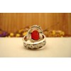 Bague en argent et Cornaline T55