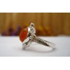 Bague en argent et Cornaline T55