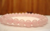 Bracelet en Quartz rose 6mm.