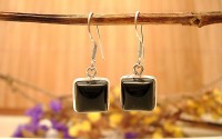 Boucles d'oreilles Onyx noire