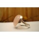 Bague en argent et Quartz rose T 52