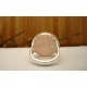 Bague en argent et Quartz rose T 52