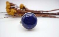 Bague en argent et Lapis lazuli T 58