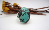 Bague en argent et Turquoise T 55