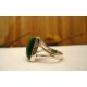 Bague en argent et Malachite T 58