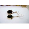 Boucles d'oreilles argent et Onyx noire.