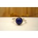 Bague en argent et Lapis réglable.