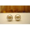 Clous d'oreille en argent et Pearl.