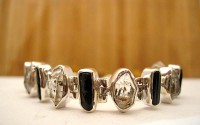 Bracelet en argent et Pierre mélanger.
