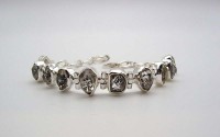 Bracelet en argent et Diamant d'herkimer.