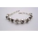 Bracelet en argent et Diamant d'herkimer.