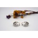 Boucles d'oreille en argent masssif.