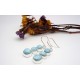 Boucles d'oreille en argent masssif et larimar.