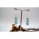 Boucles d'oreille en argent masssif et larimar.