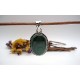 Pendentif en argent et Malachite.