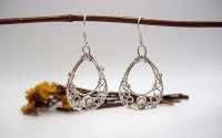 Boucles d'oreille en argent et Opale.