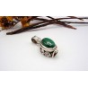 Pendentif en argent et Malachite.