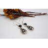 Boucles d'oreille en argent et Onyx noire.