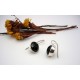 Boucles d'oreille en argent et Onyx noire.