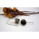 Boucles d'oreille en argent et Onyx noire.