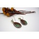 Boucles d'oreille en argent et Chrysoprase.