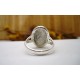 Bague argent et quartz tourmaline T54