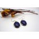 Boucles d'oreille en argent et Lapis lazuli.