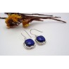 Boucles d'oreille en argent et Lapis lazuli.