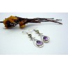 Boucles d'oreille en argent et Pierre Multicolores.