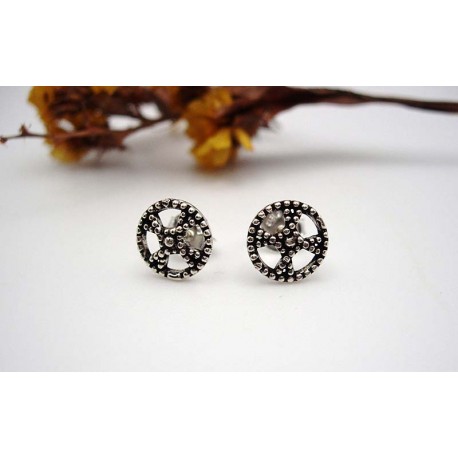 Boucles d'oreille en argent.