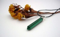 Pendentif en argent et Malachite.