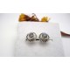 Clous d'oreilles en argent et Labradorite.