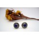 Clous d'oreilles en argent et Lapis lazuli.