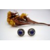 Clous d'oreilles en argent et Lapis lazuli.