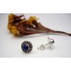 Clous d'oreilles en argent et Lapis lazuli.