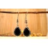 Boucles d'oreilles argent et Onyx noire.