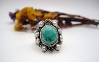 Bague argent et Turquoise T59