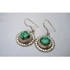 Boucles d'oreilles argent et Turquoise.