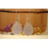 Boucles d'oreilles argent et Calcédoine.