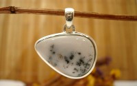 Pendentif argent et Dendrite opale.