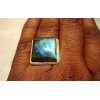 Bague en argent en Labradorite T 54