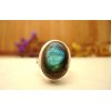 Bague en argent en Labradorite T 54