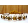 Bracelet argent et Oeil de tigre.