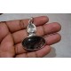 Pendentif argent et Quartz tourmaline.