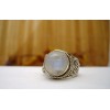 Bague argent et Pierre de lune T 56.5