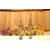 Boucles d'oreilles argent et Pierre de lune.