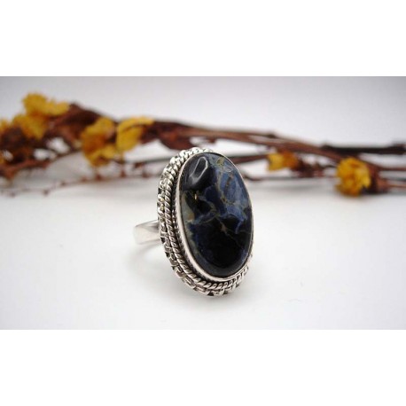 Bague argent avec Pietersite T55.5